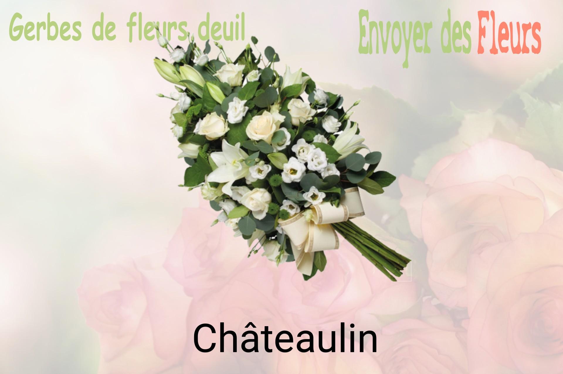 Gerbe de fleurs de deuil livrée à Châteaulin